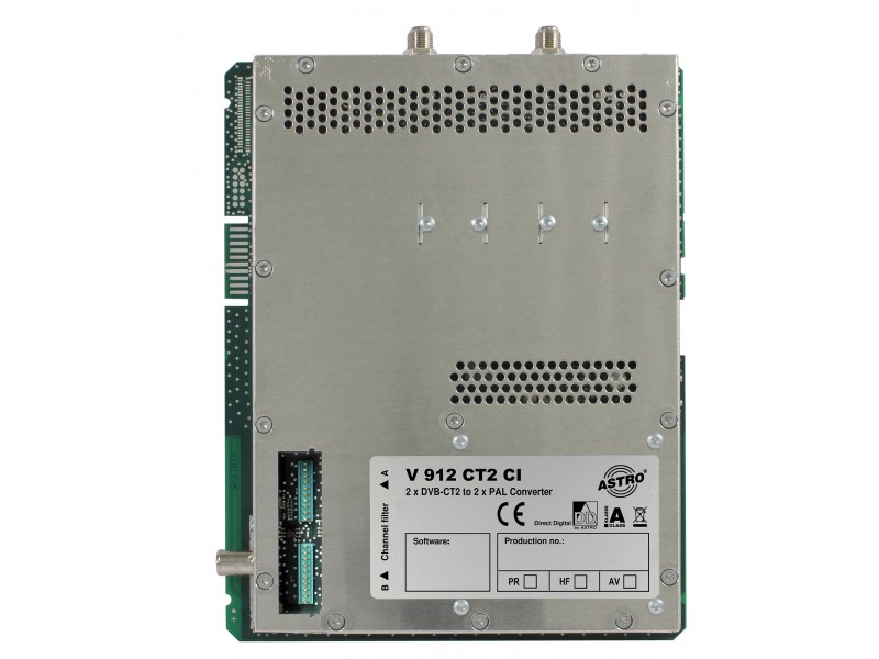 Produktabbildung V 912 CT2 CI, Signalumsetzer 2 x DVB-C, DVB-T oder DVB-T2 in COFDM